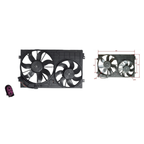 RADIATOR FAN ASSEMBLY TO SUIT AUDI TT 8J 11/2006-6/2014