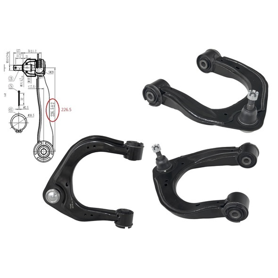 Left Front Upper Control Arm for Ford Everest UA (10/2015 to 9/2018), Part 60732