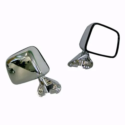 Right Front Door Mirror Chrome for Toyota Hilux 2WD 4WD, Skin Mount Type (10/1988 to 2/2005)