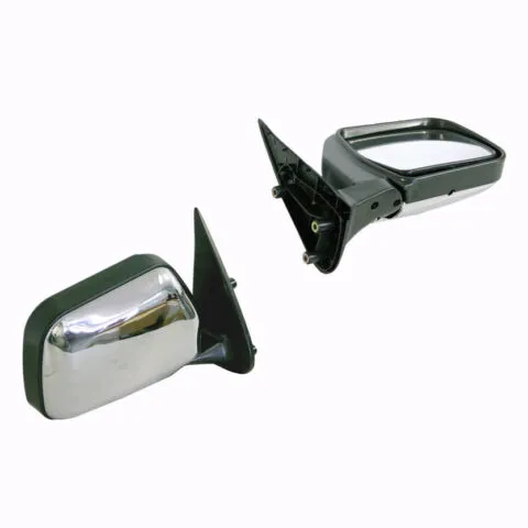 Right Front Door Mirror for Toyota Hilux, Chrome/Black Manual (8/1997 to 2/2005)